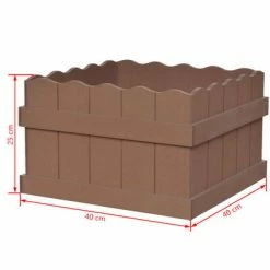 VidaXL Lit surélevé de jardin WPC 40x40x25 m Marron -Pots & cache-pots Soldes 2022 image 5 42384