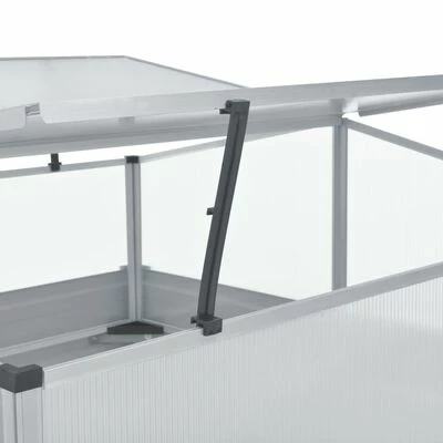 VidaXL Serre 100 x 100 x 85 cm Grise Acier galvanisé 5 VidaXL Serre 100 x 100 x 85 cm Grise Acier galvanisé – Image 5