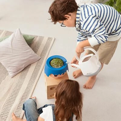 LECHUZA Jardinière de table OJO ALL-IN-ONE Bleu océan 5 LECHUZA Jardinière de table OJO ALL-IN-ONE Bleu océan – Image 5