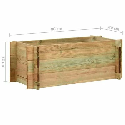 VidaXL Jardinière surélevée pour légumes Bois de pin imprégné 80 cm 5 VidaXL Jardinière surélevée pour légumes Bois de pin imprégné 80 cm – Image 5