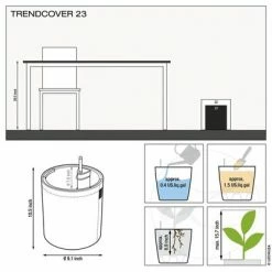 LECHUZA Jardinière TRENDCOVER 23 Felt ALL-IN-ONE Gris foncé -Pots & cache-pots Soldes 2022 image 5 441315