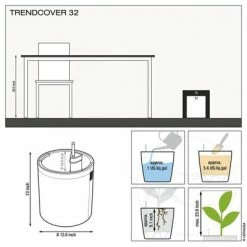 LECHUZA Jardinière TRENDCOVER 32 Felt ALL-IN-ONE Gris clair -Pots & cache-pots Soldes 2022 image 5 441320