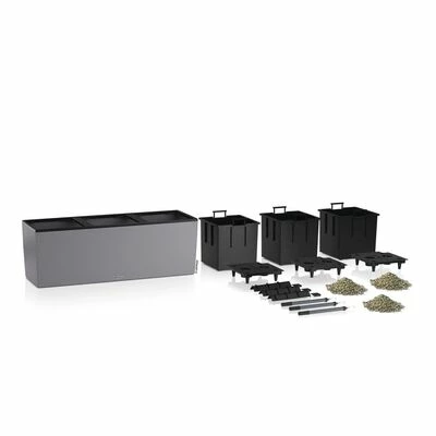 LECHUZA Jardinière TRIO Stone 30 ALL-IN-ONE Gris pierre 5 LECHUZA Jardinière TRIO Stone 30 ALL-IN-ONE Gris pierre – Image 5