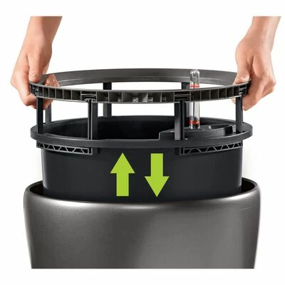 LECHUZA Jardinière table CLASSICO LS 21 ALL-IN-ONE Charbon métallique 5 LECHUZA Jardinière table CLASSICO LS 21 ALL-IN-ONE Charbon métallique – Image 5