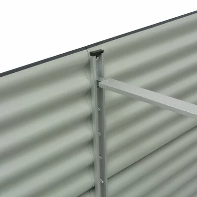 VidaXL Lit surélevé de jardin 320x80x81 cm Acier galvanisé Gris 5 VidaXL Lit surélevé de jardin 320x80x81 cm Acier galvanisé Gris – Image 5
