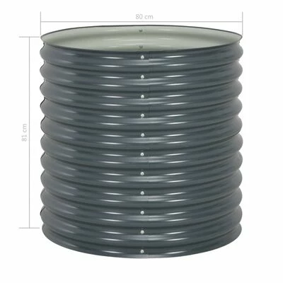 VidaXL Lit surélevé de jardin 80x80x81 cm Acier galvanisé Gris 5 VidaXL Lit surélevé de jardin 80x80x81 cm Acier galvanisé Gris – Image 5