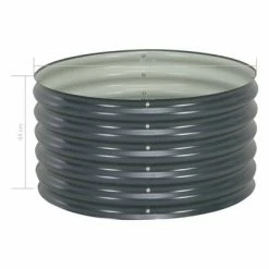 VidaXL Lit surélevé de jardin 80x80x44 cm Acier galvanisé Gris -Pots & cache-pots Soldes 2022 image 5 45530