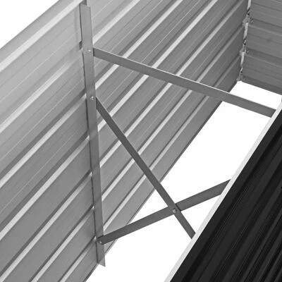 VidaXL Lit surélevé de jardin Anthracite 160x40x77 cm Acier galvanisé 5 VidaXL Lit surélevé de jardin Anthracite 160x40x77 cm Acier galvanisé – Image 5