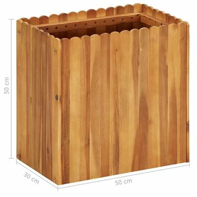 VidaXL Lit surélevé de jardin 50x30x50 cm Bois massif d'acacia 5 VidaXL Lit surélevé de jardin 50x30x50 cm Bois massif d'acacia – Image 5
