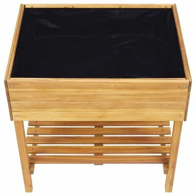 VidaXL Jardinière surélevée 78,5x58,5x78,5 cm Bois massif d'acacia 5 VidaXL Jardinière surélevée 78,5x58,5x78,5 cm Bois massif d'acacia – Image 5