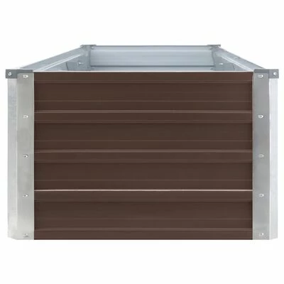 VidaXL Lit surélevé de jardin Acier galvanisé 320x40x45 cm Marron 5 VidaXL Lit surélevé de jardin Acier galvanisé 320x40x45 cm Marron – Image 5