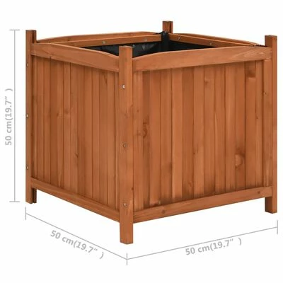 VidaXL Jardinières surélevées 2 pcs 50x50x50 cm Bois de sapin 5 VidaXL Jardinières surélevées 2 pcs 50x50x50 cm Bois de sapin – Image 5