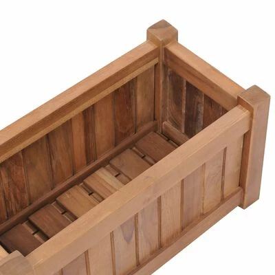 VidaXL Lit surélevé 50x25x25 cm Bois de teck solide 5 VidaXL Lit surélevé 50x25x25 cm Bois de teck solide – Image 5