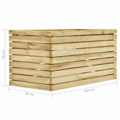 VidaXL Lit surélevé 100x50x50 cm Bois de pin imprégné 5 VidaXL Lit surélevé 100x50x50 cm Bois de pin imprégné – Image 5