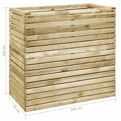 VidaXL Lit surélevé 100x50x100 cm Bois de pin imprégné 5 VidaXL Lit surélevé 100x50x100 cm Bois de pin imprégné – Image 5