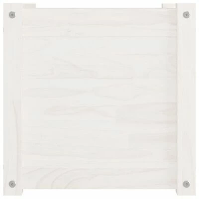 VidaXL Jardinières d'extérieur 2 pcs Blanc 40x40x40 cm Bois de pin 5 VidaXL Jardinières d'extérieur 2 pcs Blanc 40x40x40 cm Bois de pin – Image 5