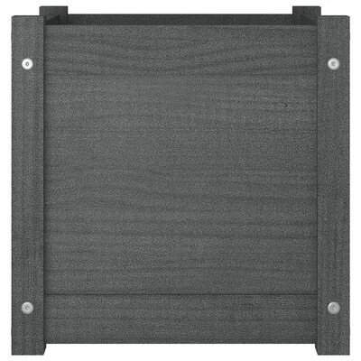 VidaXL Jardinières d'extérieur 2 pcs Gris 40x40x40 cm Bois de pin 5 VidaXL Jardinières d'extérieur 2 pcs Gris 40x40x40 cm Bois de pin – Image 5