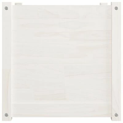 VidaXL Jardinières 2 pcs Blanc 50x50x50 cm Bois de pin massif 5 VidaXL Jardinières 2 pcs Blanc 50x50x50 cm Bois de pin massif – Image 5