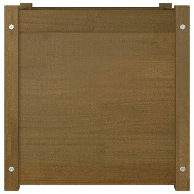 VidaXL Jardinières 2 pcs Marron miel 50x50x50 cm Bois de pin massif 5 VidaXL Jardinières 2 pcs Marron miel 50x50x50 cm Bois de pin massif – Image 5