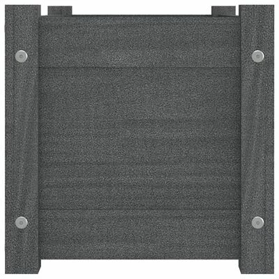 VidaXL Jardinières 2 pcs Gris 60x31x31 cm Bois de pin massif 5 VidaXL Jardinières 2 pcs Gris 60x31x31 cm Bois de pin massif – Image 5