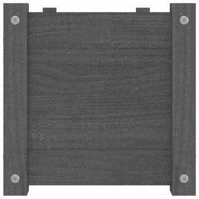 VidaXL Jardinières 2 pcs Gris 100x31x31 cm Bois de pin massif 5 VidaXL Jardinières 2 pcs Gris 100x31x31 cm Bois de pin massif – Image 5