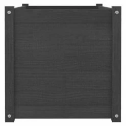 VidaXL Jardinière Gris 100x50x50 cm Bois de pin massif -Pots & cache-pots Soldes 2022 image 5 810728