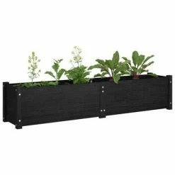 VidaXL Lits surélevés de jardin 2 pcs Noir 150x31x31cm Bois de sapin -Pots & cache-pots Soldes 2022 image 5 810748