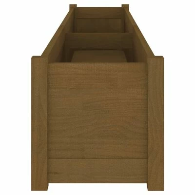 VidaXL Jardinière Marron miel 200x31x31 cm Bois de pin massif 5 VidaXL Jardinière Marron miel 200x31x31 cm Bois de pin massif – Image 5
