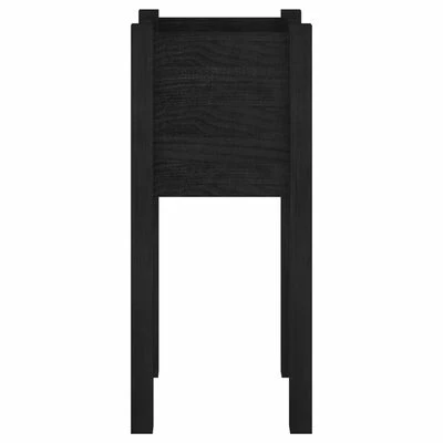 VidaXL Jardinières d'extérieur 2 pcs Noir 31x31x70 cm Bois de pin 5 VidaXL Jardinières d'extérieur 2 pcs Noir 31x31x70 cm Bois de pin – Image 5