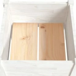 VidaXL Jardinière d'extérieur Blanc 40x40x70 cm Bois de pin massif -Pots & cache-pots Soldes 2022 image 5 810791