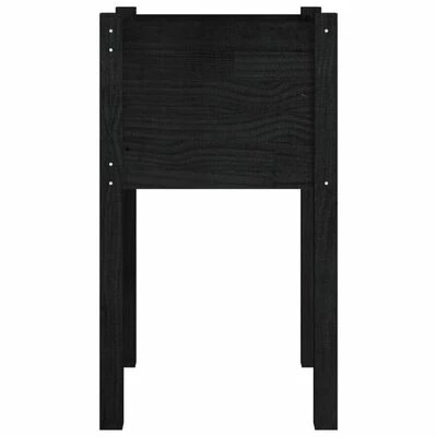 VidaXL Jardinières d'extérieur 2pcs Noir 40x40x70cm Bois de pin massif 5 VidaXL Jardinières d'extérieur 2pcs Noir 40x40x70cm Bois de pin massif – Image 5