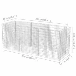 VidaXL Lit surélevé à gabion Acier 270x90x100 cm -Pots & cache-pots Soldes 2022 image 6 142554