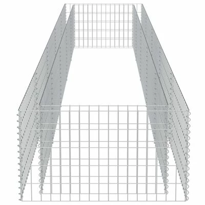 VidaXL Lit surélevé à gabion Acier galvanisé 450x90x50 cm 6 VidaXL Lit surélevé à gabion Acier galvanisé 450x90x50 cm – Image 6