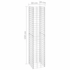 VidaXL Lits surélevés en gabion 3 pcs 30x30x150 cm Fer -Pots & cache-pots Soldes 2022 image 6 151250