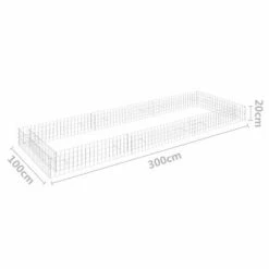 VidaXL Lit surélevé à gabion Acier galvanisé 300x100x20 cm -Pots & cache-pots Soldes 2022 image 6 151313