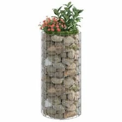VidaXL Lit surélevé à gabion circulaire Acier galvanisé Ø50x100 cm -Pots & cache-pots Soldes 2022 image 6 152016