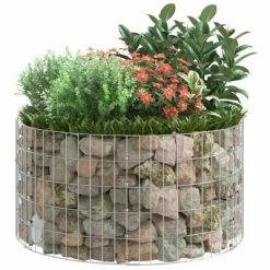VidaXL Lit surélevé à gabion circulaire Acier galvanisé Ø100x50 cm -Pots & cache-pots Soldes 2022 image 6 152017
