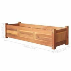 VidaXL Lits surélevés de jardin 2 pcs Bois d'acacia 100x30x25 cm -Pots & cache-pots Soldes 2022 image 6 3057522