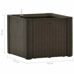 VidaXL Lit surélevé de jardin avec système d'arrosage Moka 43x43x33 cm -Pots & cache-pots Soldes 2022 image 6 313956