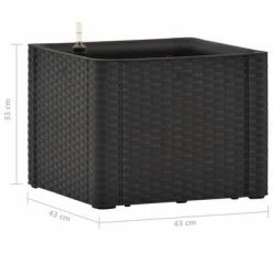 VidaXL Lit surélevé de jardin système d'arrosage Anthracite 43x43x33cm -Pots & cache-pots Soldes 2022 image 6 313957