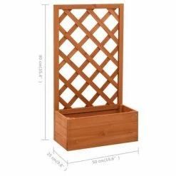 VidaXL Jardinière à treillis de jardin Orange 50x25x90cm Bois de sapin -Pots & cache-pots Soldes 2022 image 6 314830