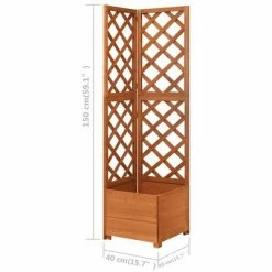 VidaXL Jardinière d'angle en treillis 40x40x150cm Bois de sapin massif -Pots & cache-pots Soldes 2022 image 6 316411