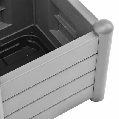 VidaXL Jardinière avec treillis 43x43x142 cm PP Gris pierre 6 VidaXL Jardinière avec treillis 43x43x142 cm PP Gris pierre – Image 6