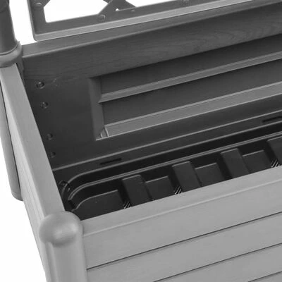 VidaXL Jardinière avec treillis 100x43x142 cm PP Gris pierre 6 VidaXL Jardinière avec treillis 100x43x142 cm PP Gris pierre – Image 6