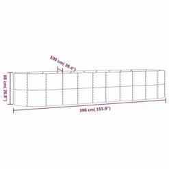 VidaXL Jardinière de jardin Acier enduit de poudre 396x100x68 cm Vert 11 VidaXL Jardinière de jardin Acier enduit de poudre 396x100x68 cm Vert -Pots & cache-pots Soldes 2022 image 6 319073