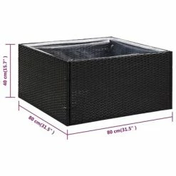 VidaXL Jardinière Noir 80x80x40 cm Résine tressée 11 VidaXL Jardinière Noir 80x80x40 cm Résine tressée -Pots & cache-pots Soldes 2022 image 6 319171