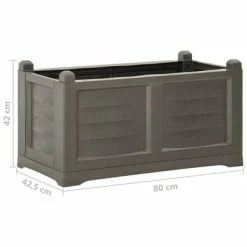 VidaXL Jardinière Gris 80x42,5x42 cm PP -Pots & cache-pots Soldes 2022 image 6 331328