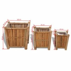 VidaXL Lits surélevés en bambou avec doublure en nylon 3 pcs -Pots & cache-pots Soldes 2022 image 6 41507