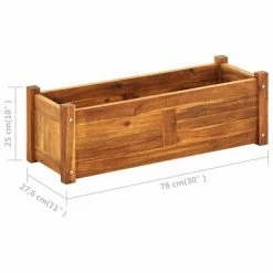 VidaXL Lit surélevé de jardin Bois d'acacia 76x27,6x25 cm -Pots & cache-pots Soldes 2022 image 6 41771