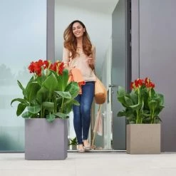 LECHUZA Jardinière Canto Color Square 40 ALL-IN-ONE Gris 13720 -Pots & cache-pots Soldes 2022 image 6 421442